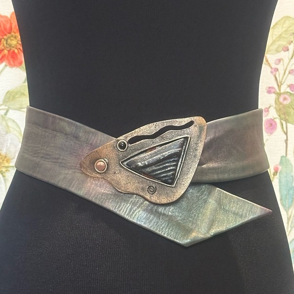 NINA GELARDI Vintage 80s Women’s Artisan Belt - Picture 2 of 7